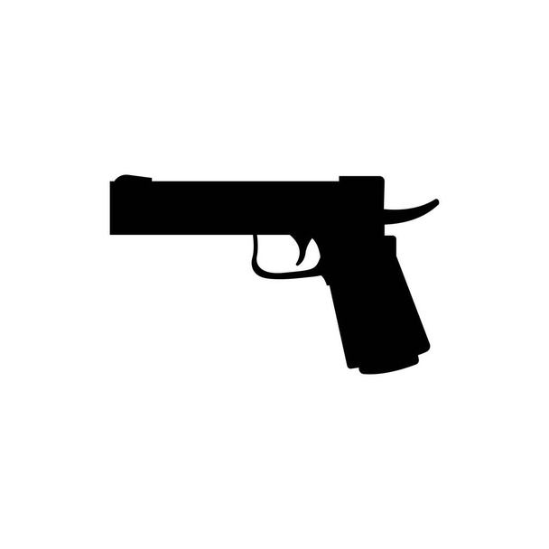 leistungsstarke Pistole, Pistole, Handfeuerwaffe, Vektorillustration - Vektor, Bild