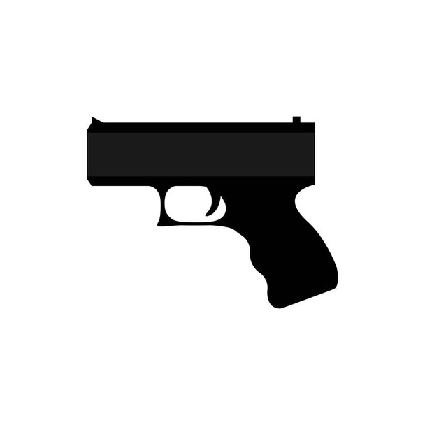 powerful pistol, gun, handgun, vector illustration - Vector, Image