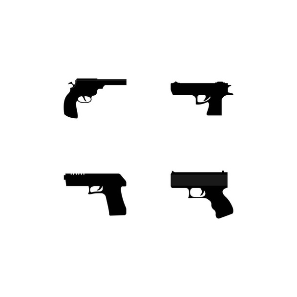 強力なピストル、銃、拳銃、ベクトルイラスト - ベクター画像