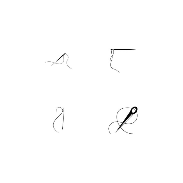 sewing needle logo illustration design - Vector, Image