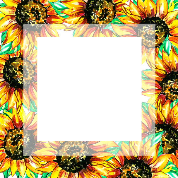 Moldura do rótulo de banner de convite de cartão floral - Foto, Imagem