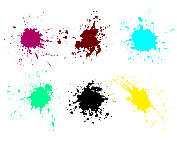 Grunge splatters Abstract inkt splashe tekst banners - Vector, afbeelding