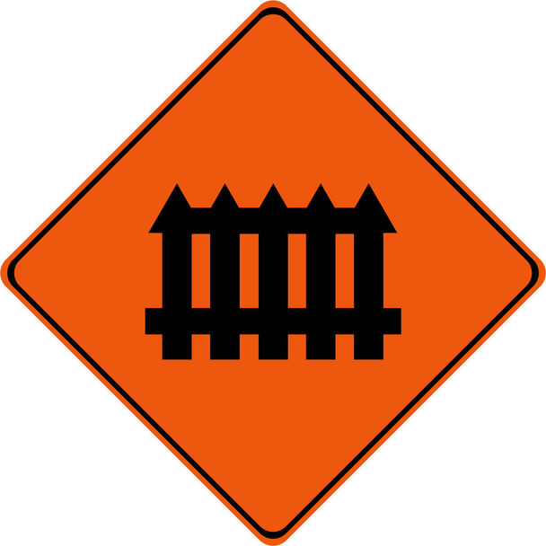 Предупреждающий знак с символом перехода уровня - Фото, изображение