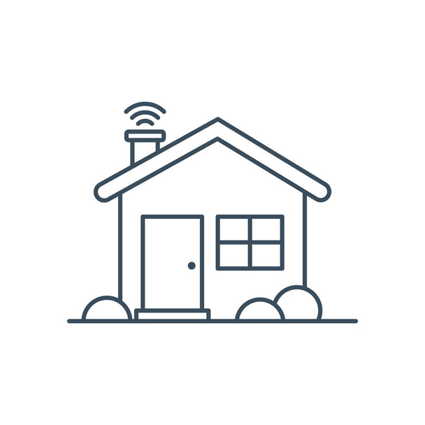 Smart house vector icon illustration. Outline of smart house - Vector, Image