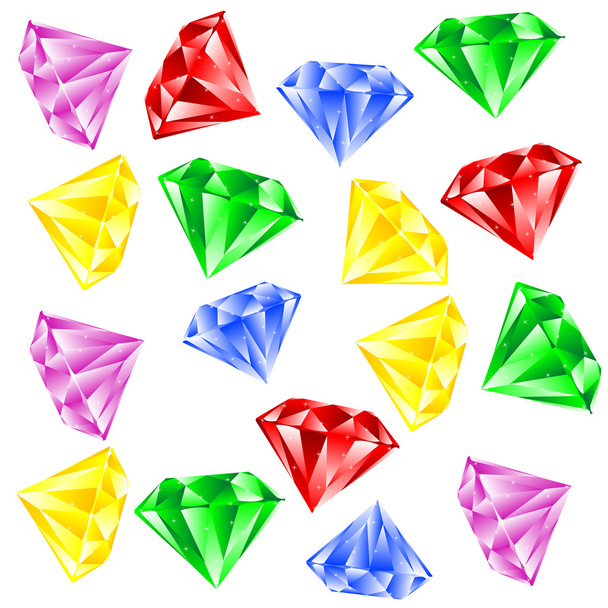 Background from varicoloured jewels - Vector, Image