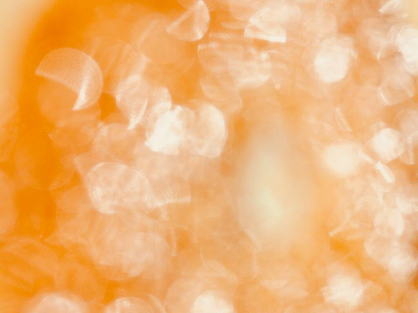Oranssi värillinen bokeh ja vaalea tausta - Valokuva, kuva