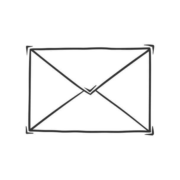 Hand drawn vector of e-mail message. - Vektor, Bild