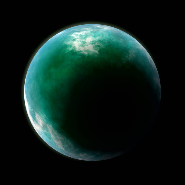 Cuerpo celestial planeta verde - Foto, imagen