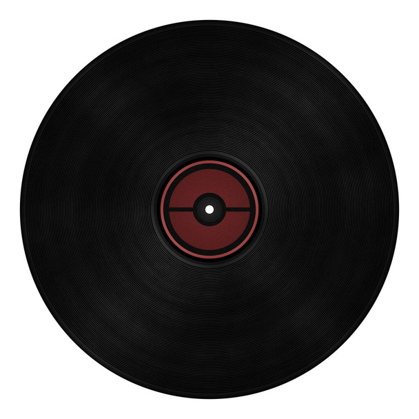 Grand disque vinyle - objet isolé - Photo, image