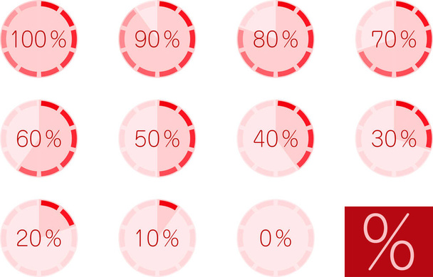 График с датчиком памяти, красный - Вектор,изображение