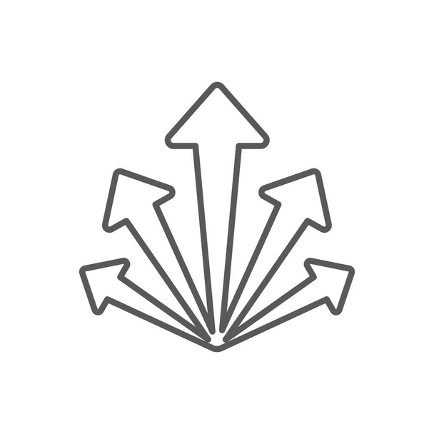 Arrow set icon. Arrow symbols. Arrow isolated vector graphic elements. - Vector, Image
