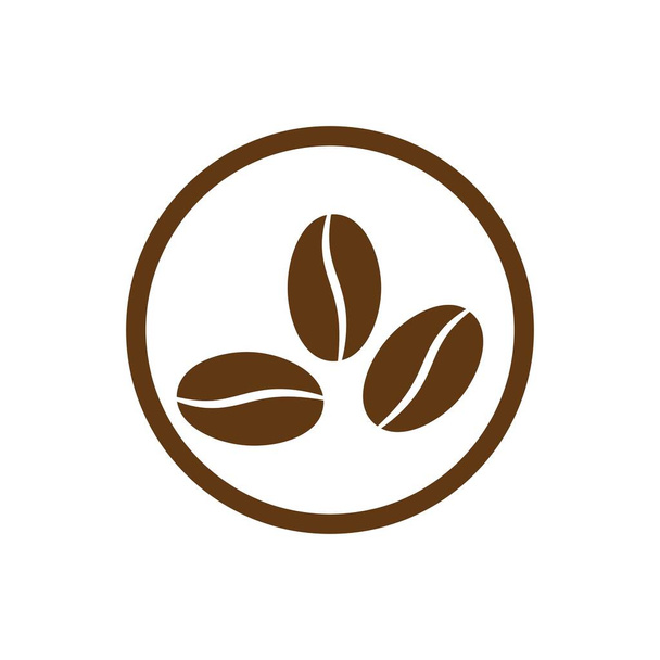 chicchi di caffè logo vettoriale illustrazione design - Vettoriali, immagini