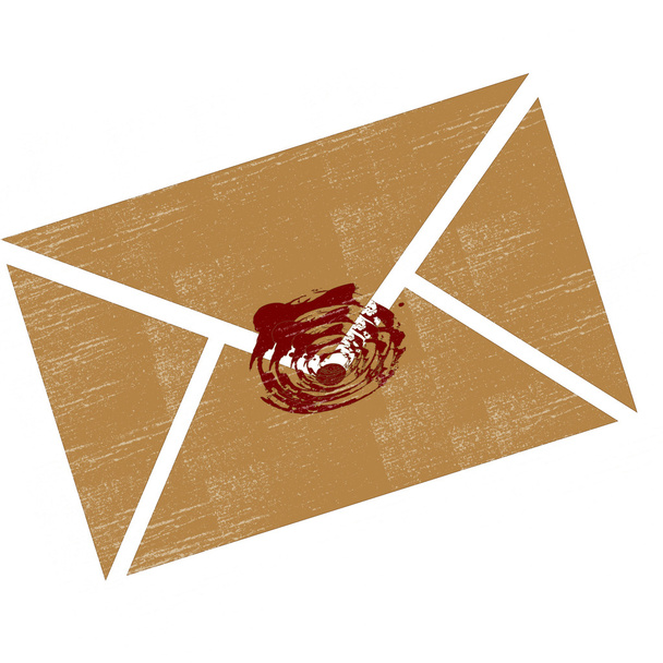 envelope com selo
 - Vetor, Imagem