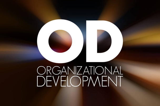 OD - Organisaatiokehityksen lyhenne, liiketoimintakonseptin tausta - Valokuva, kuva