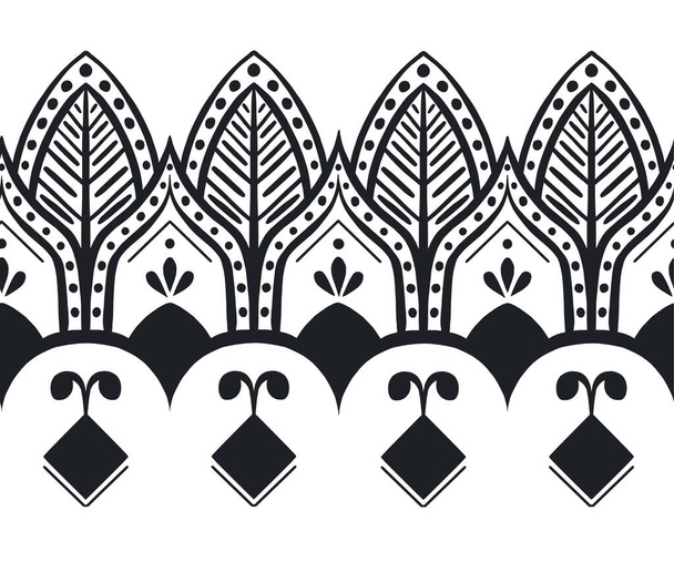 Zwart-wit ritmisch naadloos patroon. Vectorillustratie - Vector, afbeelding