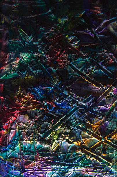 texture in plastilina imbrattata e graffiata in diversi colori sulla lavagna per la modellazione - Foto, immagini