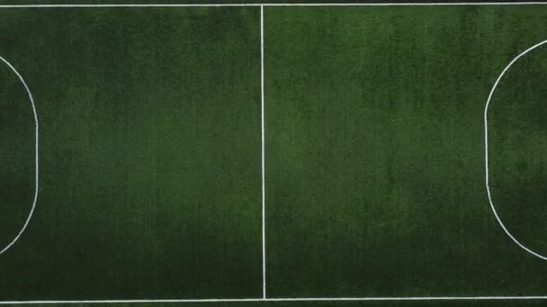 Zöld focipálya légi kilátás felülnézetből. - Felvétel, videó