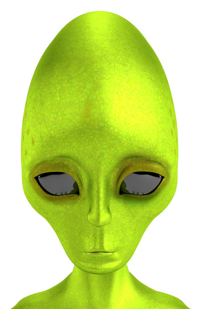 Realistic 3d render of alien - Zdjęcie, obraz