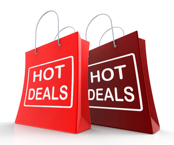 Hot Deals Taschen zeigen Rabatte und Schnäppchen - Foto, Bild