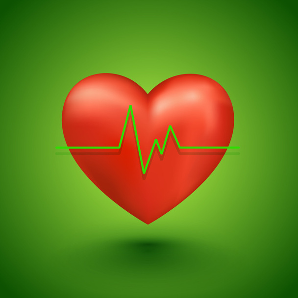 zdravé srdce bít - Vektor, obrázek