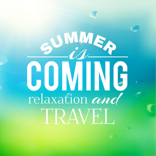 Summer background with text - Vecteur, image