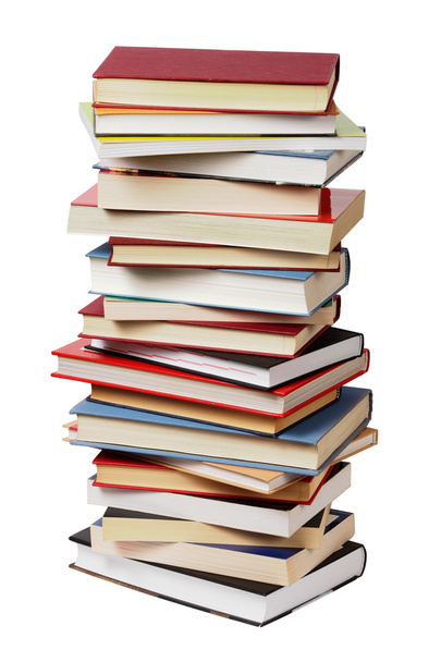 Isolated books stack - Zdjęcie, obraz