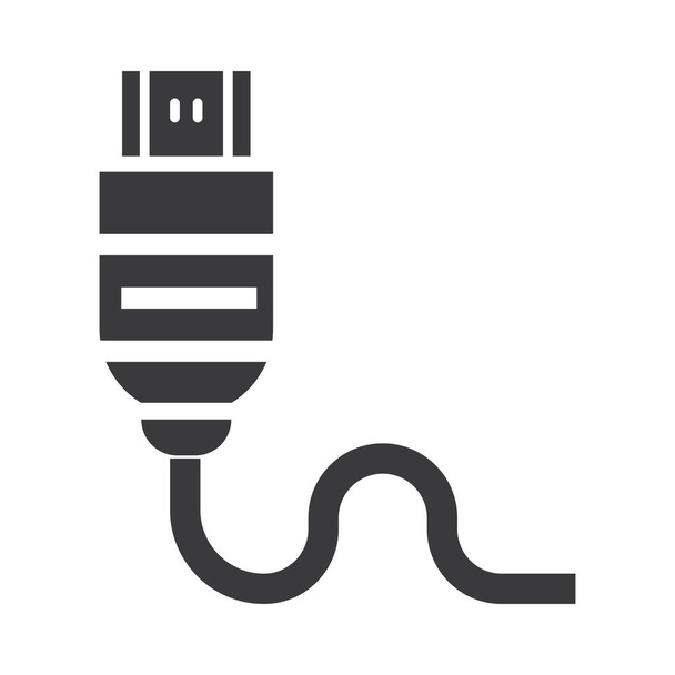 USB-logo voor gegevensoverdracht vectorsjabloon - Vector, afbeelding