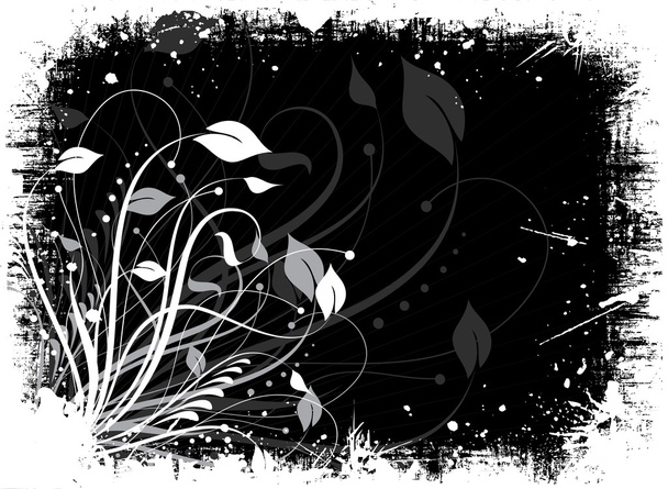 Grunge floral
 - Vector, Imagen
