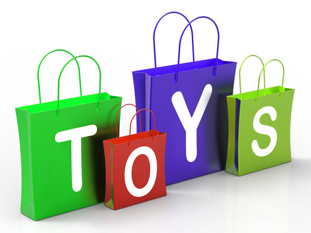 oyuncak torbası gösterir perakende alışveriş ve satın alma - Fotoğraf, Görsel