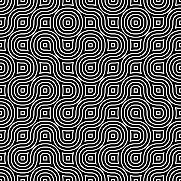 Bezešvé geometrický černobílý vzor pro tkaniny - Fotografie, Obrázek