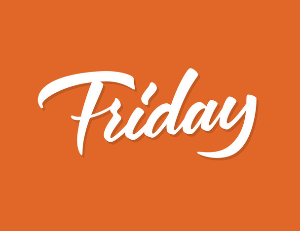 Friday lettering vector inscription. Thank God it is Friday text design - Vector, Image