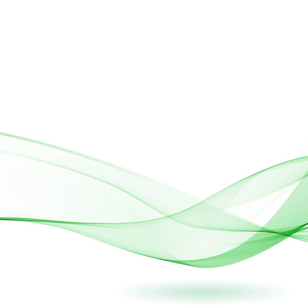 Abstrakter Hintergrund mit grünen Wellen. Layout für Werbung - Vektor, Bild