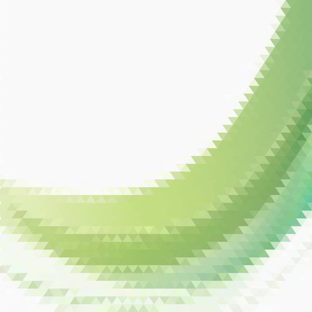Πράσινο γεωμετρικό κύμα, τριγωνικές μορφές. φόντο διανύσματος fbstract - Διάνυσμα, εικόνα