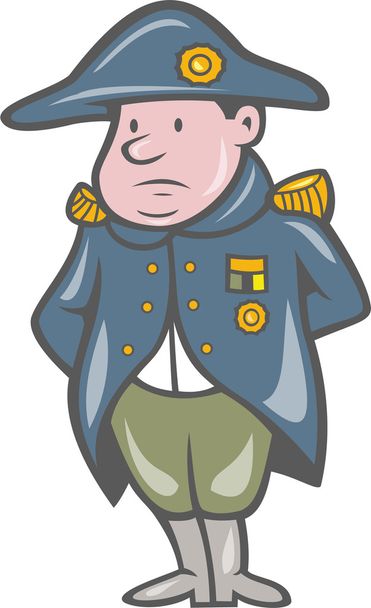 Francês Militar Geral Cartoon
 - Vetor, Imagem
