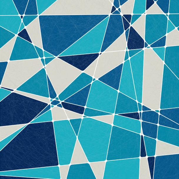 Fondo de polígonos azules - ilustración vectorial - Foto, imagen