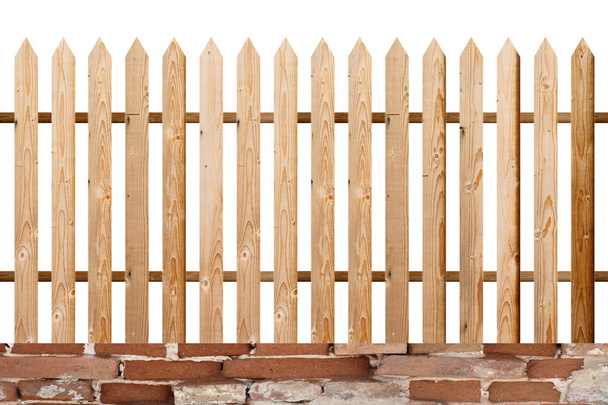 legno di abete semplice recinzione isolata
 - Foto, immagini