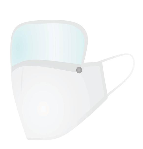 White face mask with visor. vector - Vector, Image