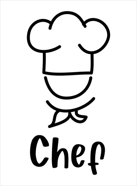 chef hat. Hand drawn set of chef and cook hats. Vector. - Vector, Image