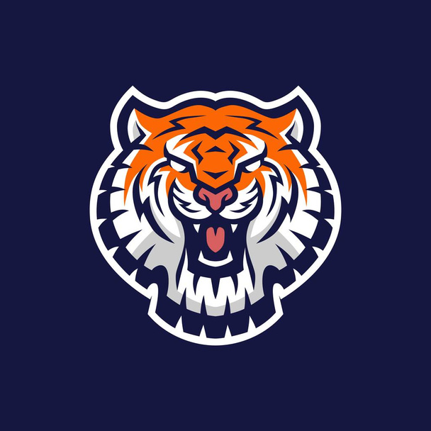 tygrys głowa e sport logo wektor ikona ilustracja - Wektor, obraz