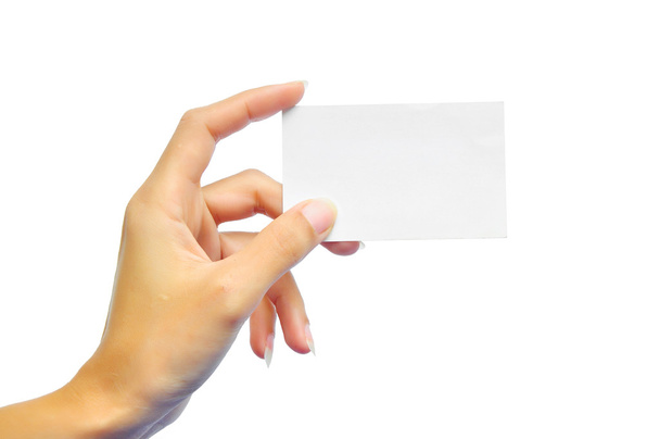 Carte blanche dans une main
 - Photo, image