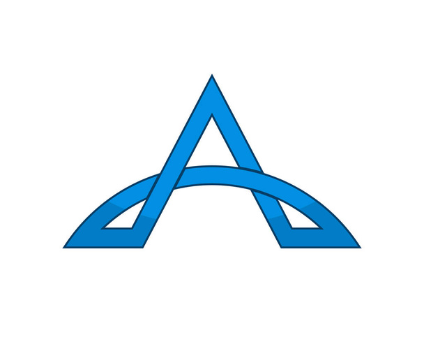 Абстрактная форма треугольника с буквой А. - Вектор,изображение