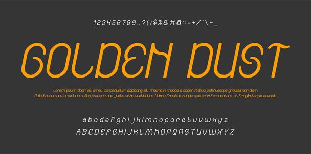 Set of Elegant Gold Colored Metal Chrome alphabet font. Creative vector illustration of golden glossy font, gold alphabet, metal typeface isolated on background. Easily Editable Vector. - Vector, Image