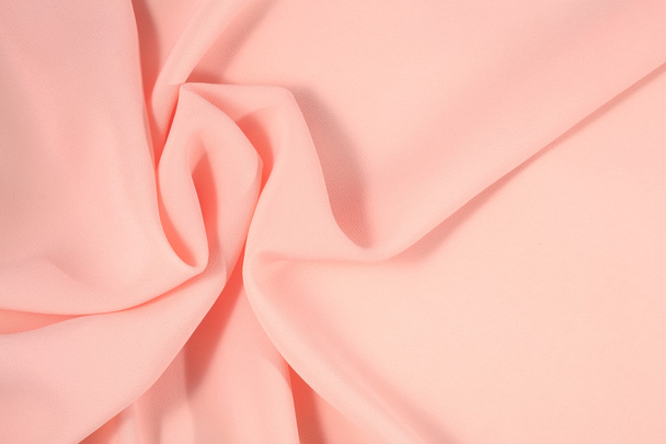 zerknitterter pinkfarbener Stoff - Foto, Bild