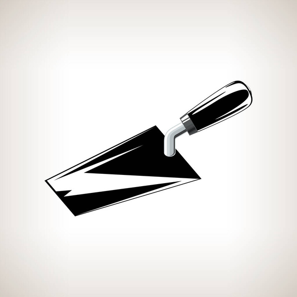 Silhouette of a construction trowel - Vector, Image