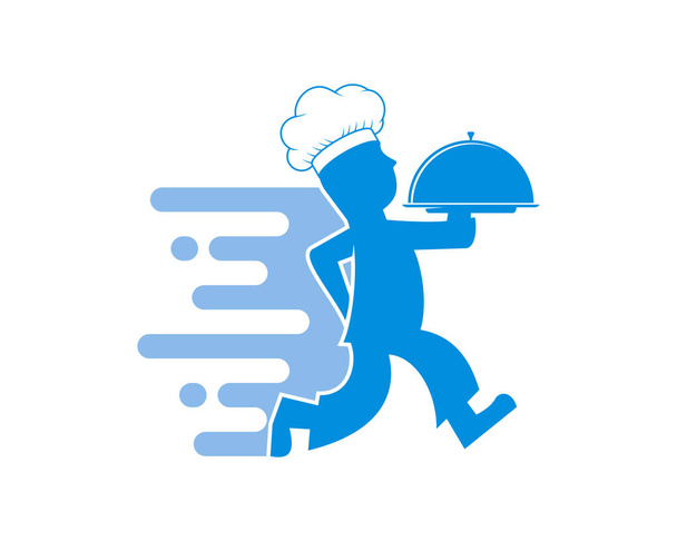 Логотип доставки быстрого питания - Вектор,изображение