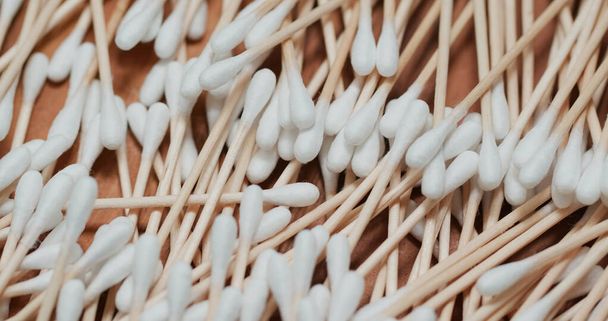 Wooden cotton swab in pile - Photo, Image