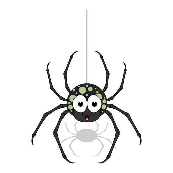 niedliche Spinne Tier Karikatur, einfache Vektorillustration - Vektor, Bild
