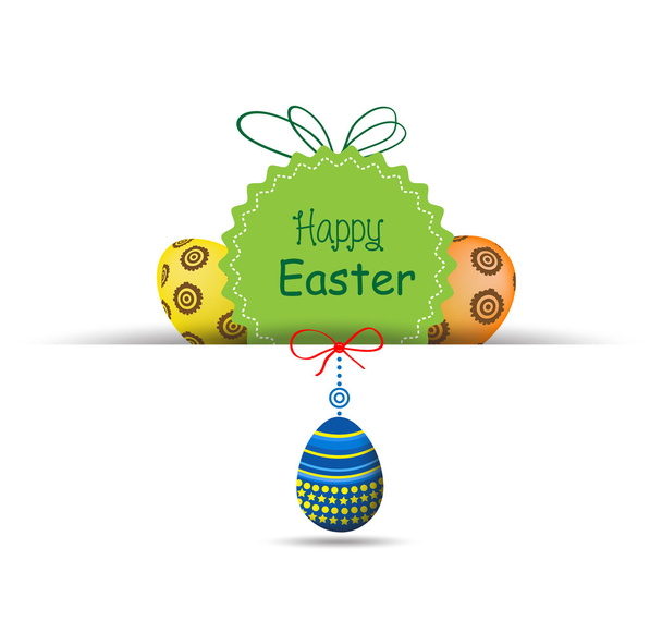 Easter eggs and happy easter - Vektor, Bild