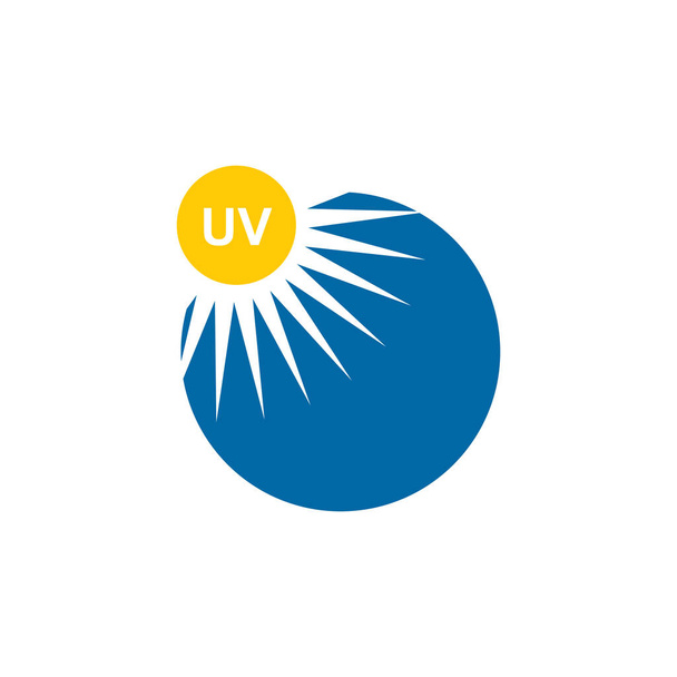 Modello vettoriale di disegno icona logo protezione ultravioletta - Vettoriali, immagini