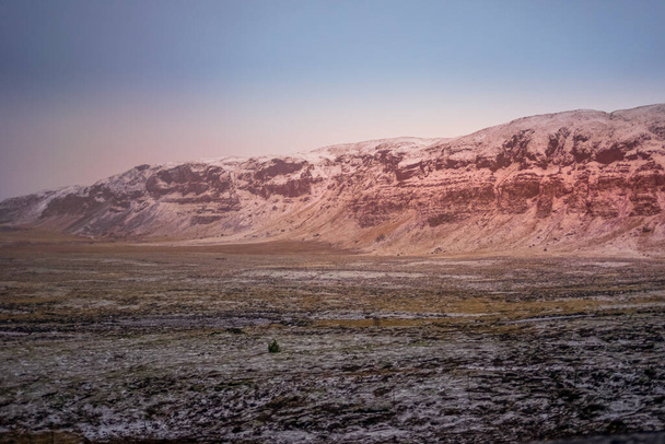 Ośnieżone góry obrazu Islandii - Zdjęcie, obraz